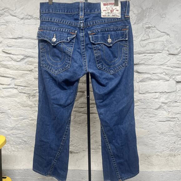 True Religion Joey Mens 32x34 Twisted Seam Boot Cut Flare Jeans (Actual 33x29) - Picture 2 of 11